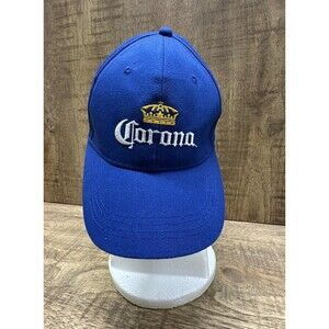 Corona men baseball hat cap in royal blue with embroidered logo adjustable strap